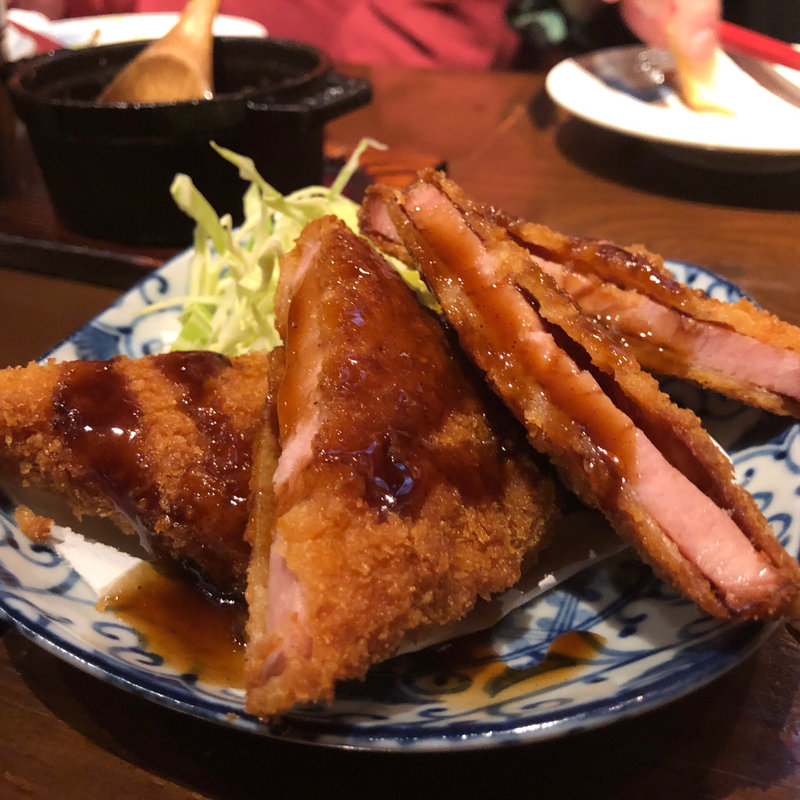 ハムカツ(釜焼鳥本舗 おやひなや 渋谷ハチ公口店)
