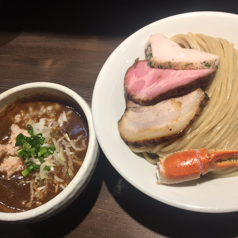 蟹カレーつけ麺大盛り(つけ麺一燈 （ツケメンイットウ）)