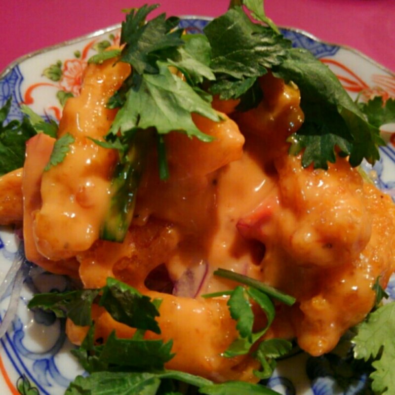 ズワイガニのチリマヨソース(スパイスサロン バビルの塔)