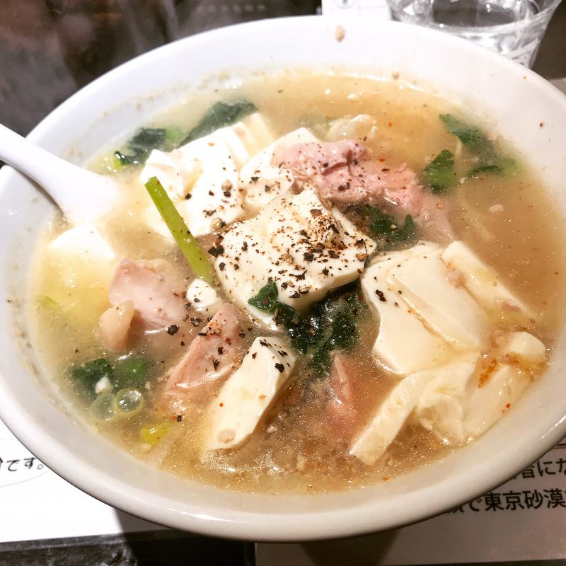 みんな大好き豆腐らー麺(塩生姜らー麺専門店MANNISH 淡路町本店)