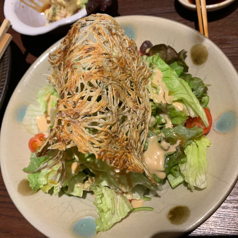 たたみいわしの野菜サラダ(博多ほてい屋 冷泉町店)