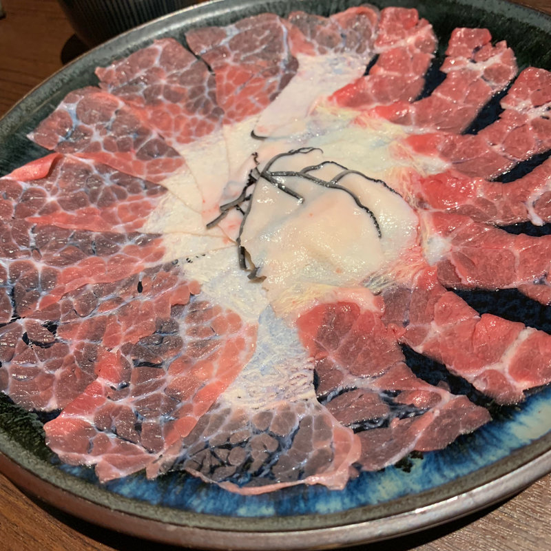 鯨のウネのしゃぶしゃぶ鍋(博多ほてい屋 冷泉町店)