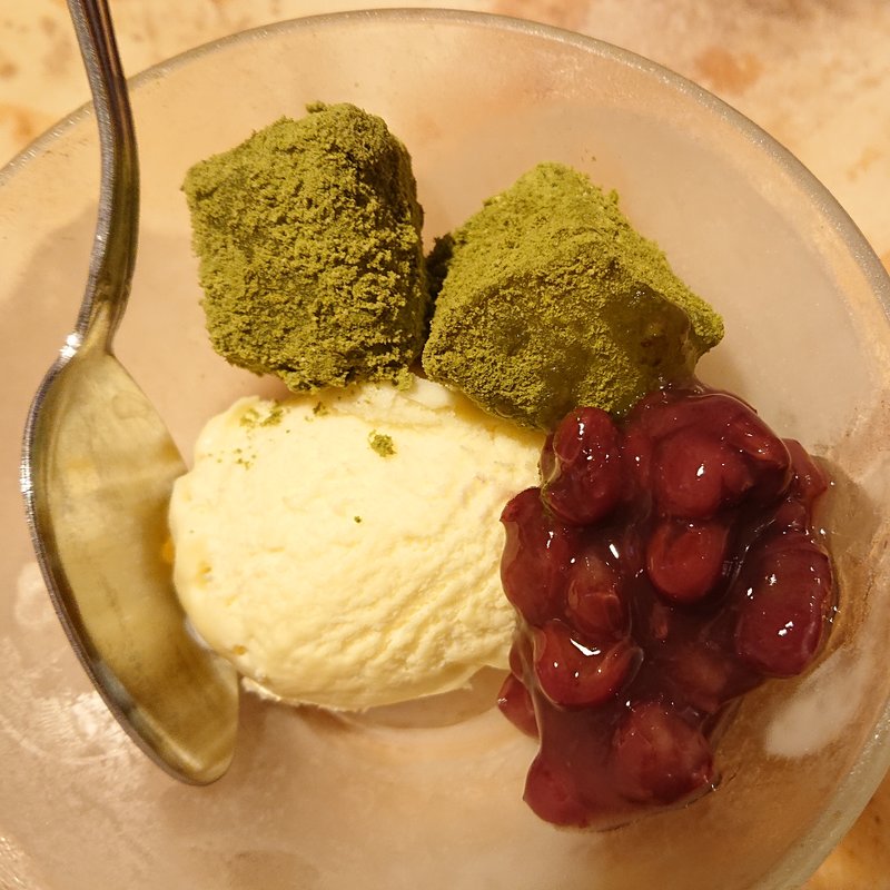 抹茶わらび餅アイス(しゃぶしゃぶ温野菜 蒲田西口店)