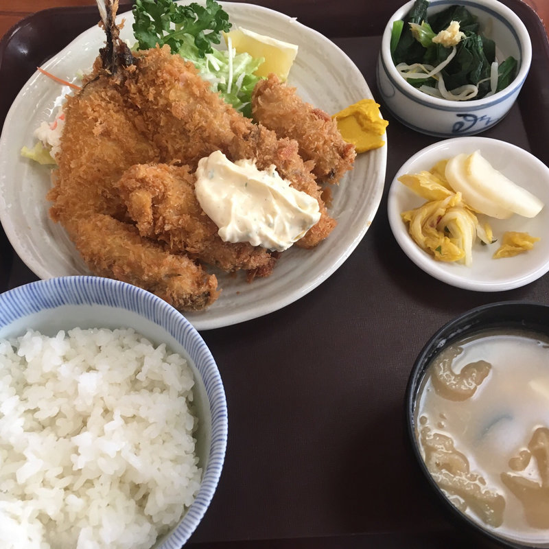 アジフライとカキフライセット(出羽)