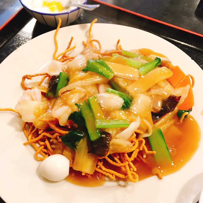 五目かたやきそばセット(蘭氏食苑)