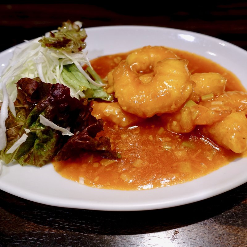 エビのチリソース煮（ハーフ）(珉珉 南千日前本店)