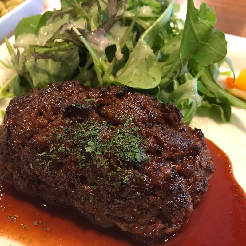 山形牛100%ハンバーグ(カフェ フクモリ 馬喰町店)
