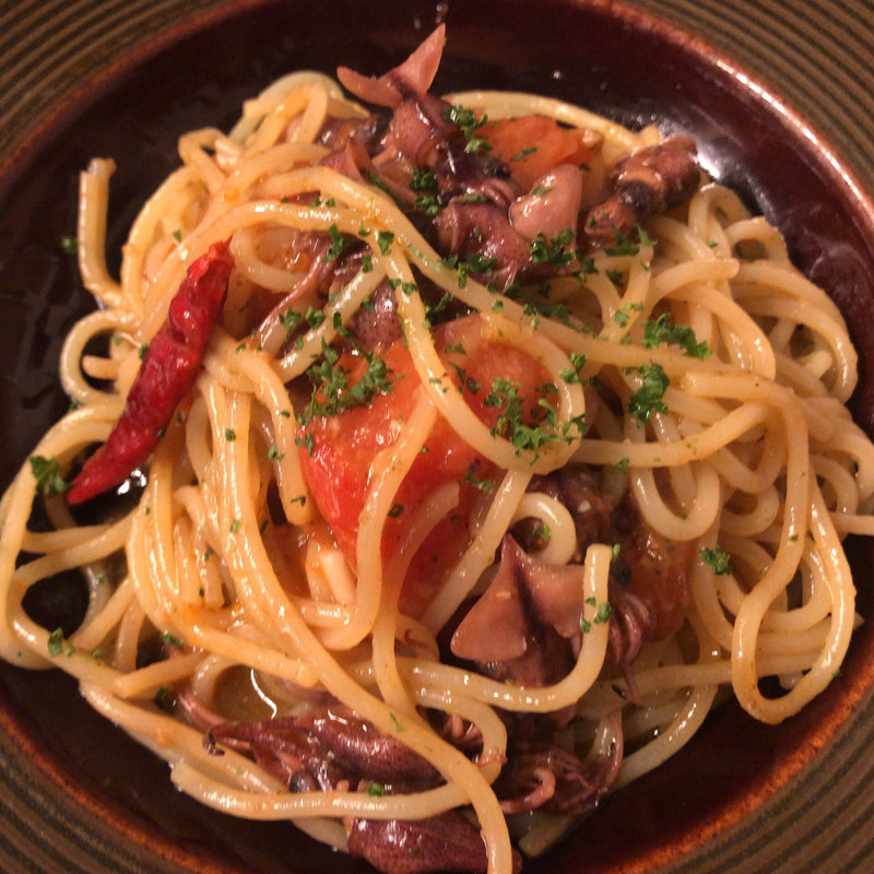 トマトとホタルイカの生パスタ(バル日和)