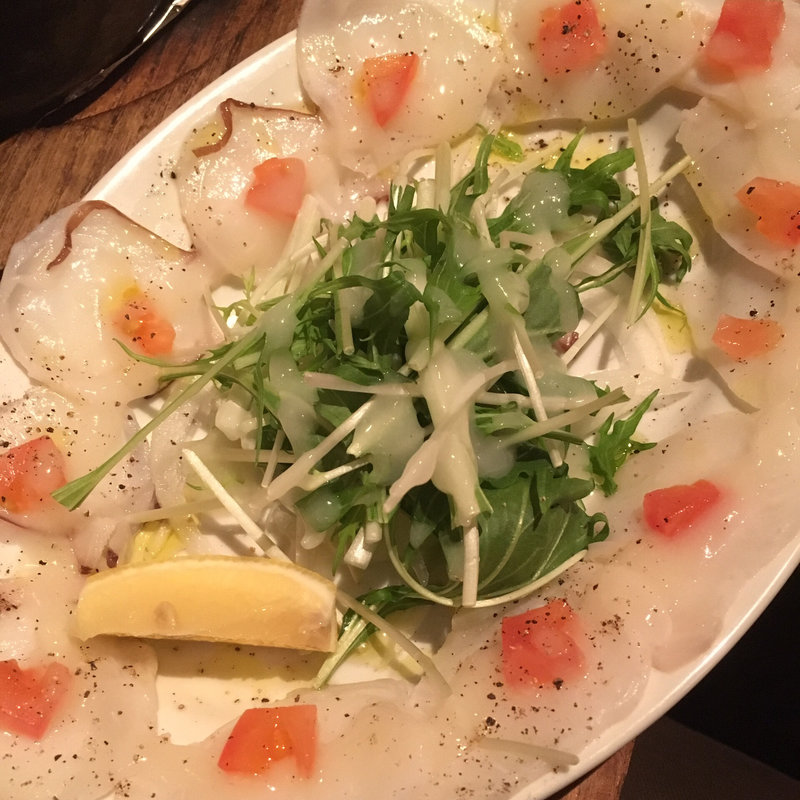生タコの塩麹カルパッチョ(ワインの酒場。ディプント 大宮店)