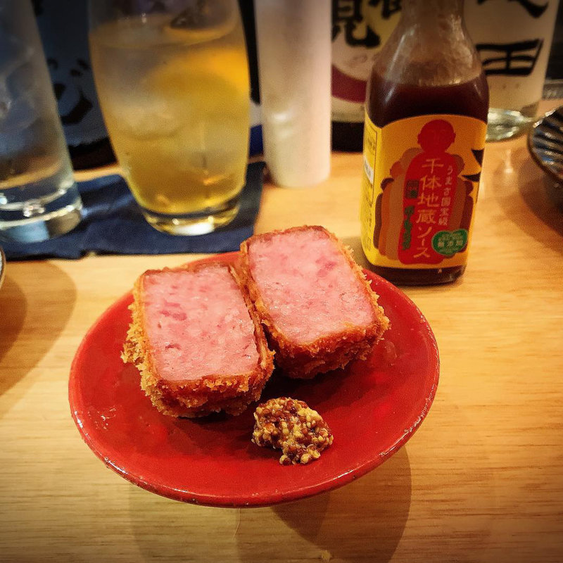 厚切りハムカツ(金井商店)