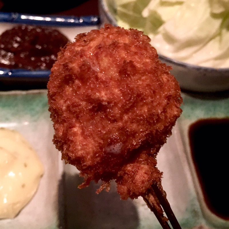 帆立と甘鯛のすり身（串揚げ）(串揚げ ふくみみ)