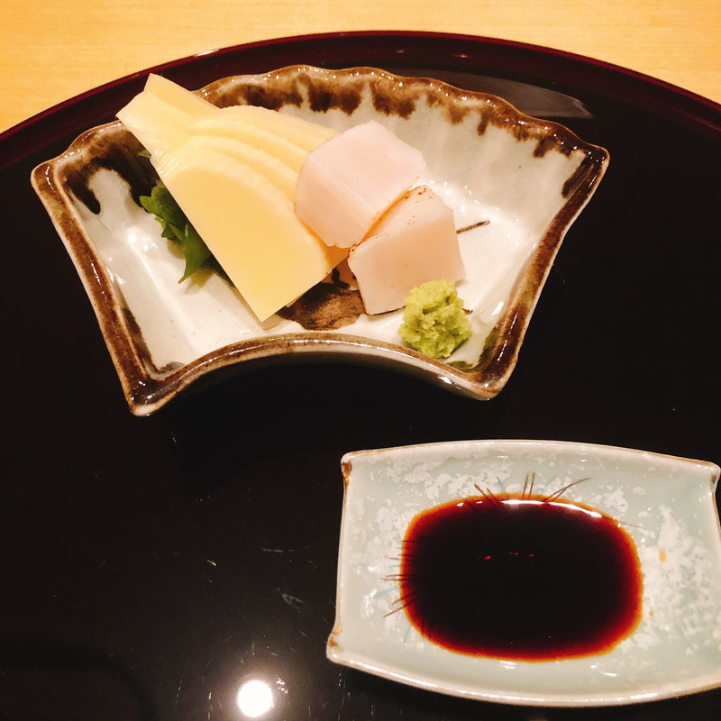 筍と帆立貝の刺身(いがた)