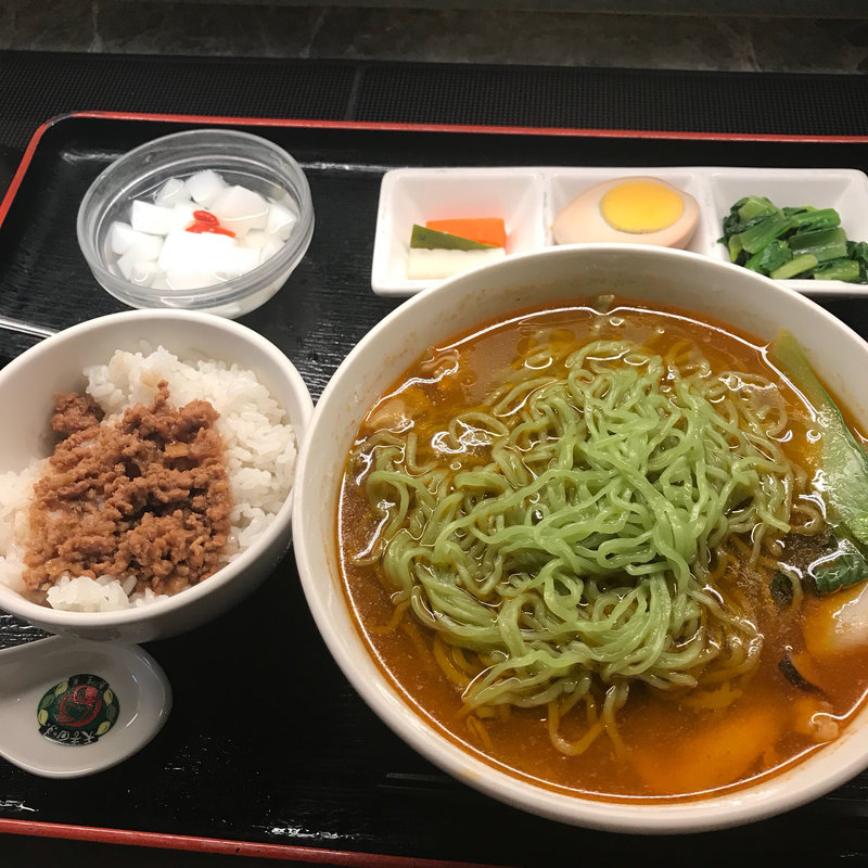 Bセット　天香　薬膳クロレラ入り麺(薬膳火鍋専門店天香回味 日本橋 本店)