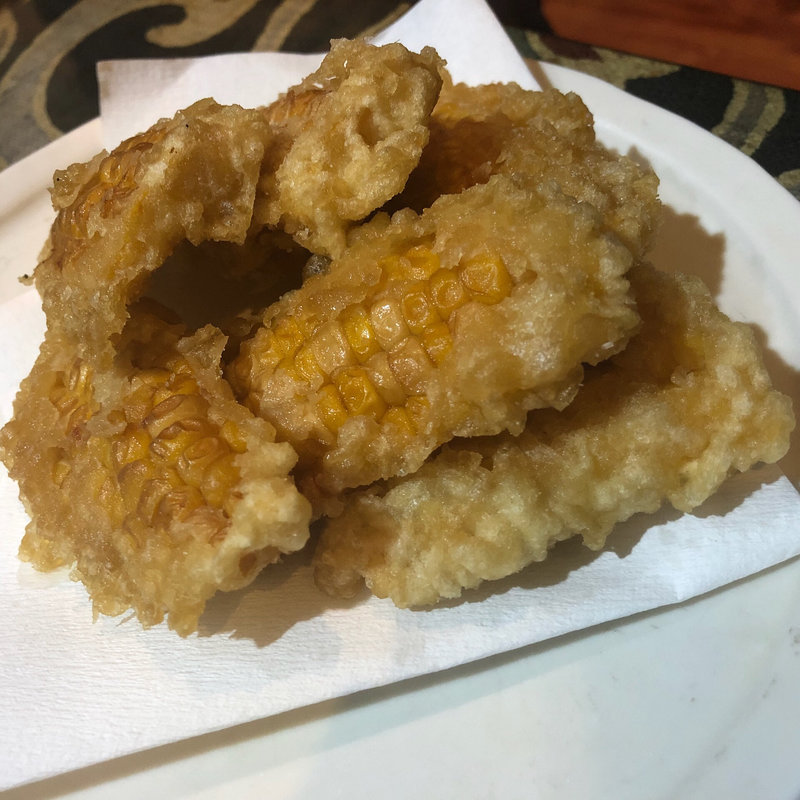 とうもろこしの天ぷら(はすのうてな)