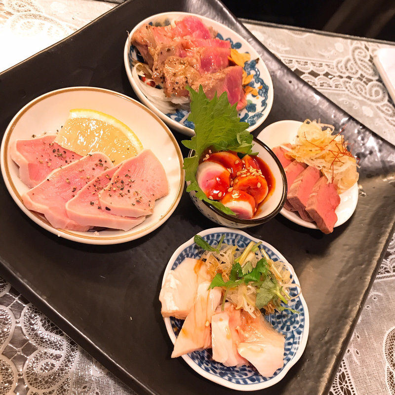 ボイル刺五種盛り(北新地 たゆたゆ)