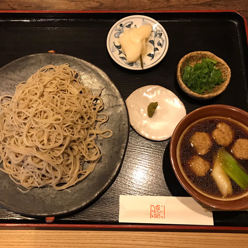 鴨つくねせいろ 大盛(そばと手料理 をん坐)