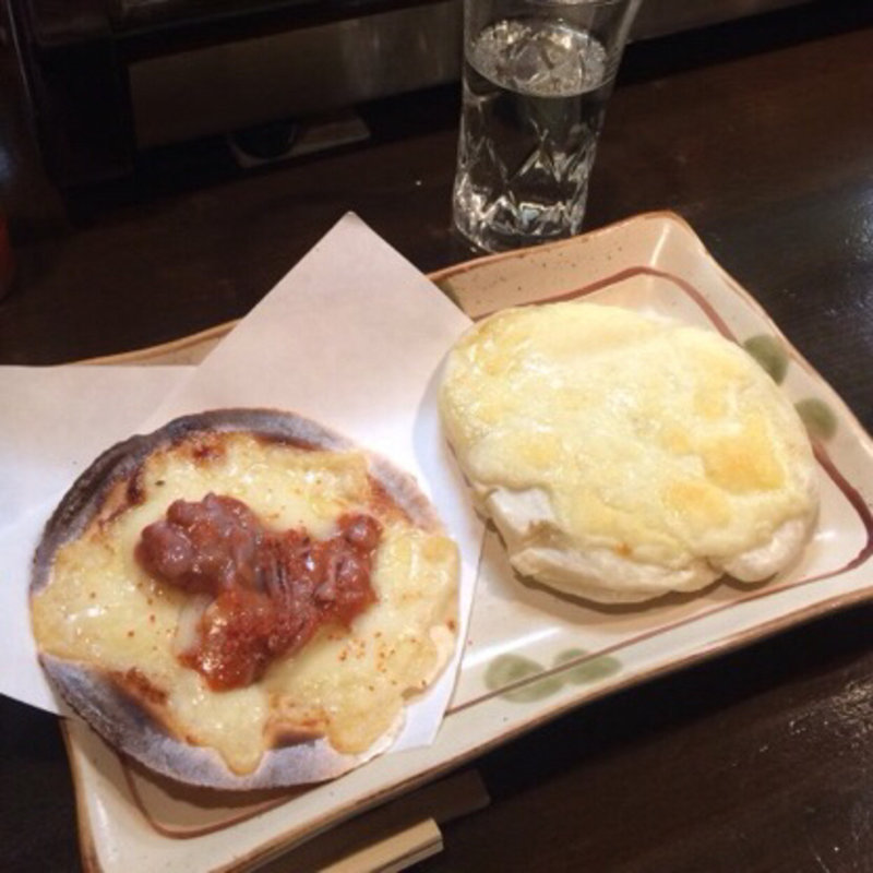 せんべいピザ（イカの塩辛）(おかげさん )