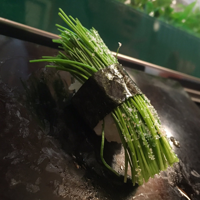 芽ネギの握り(王舎寿司)