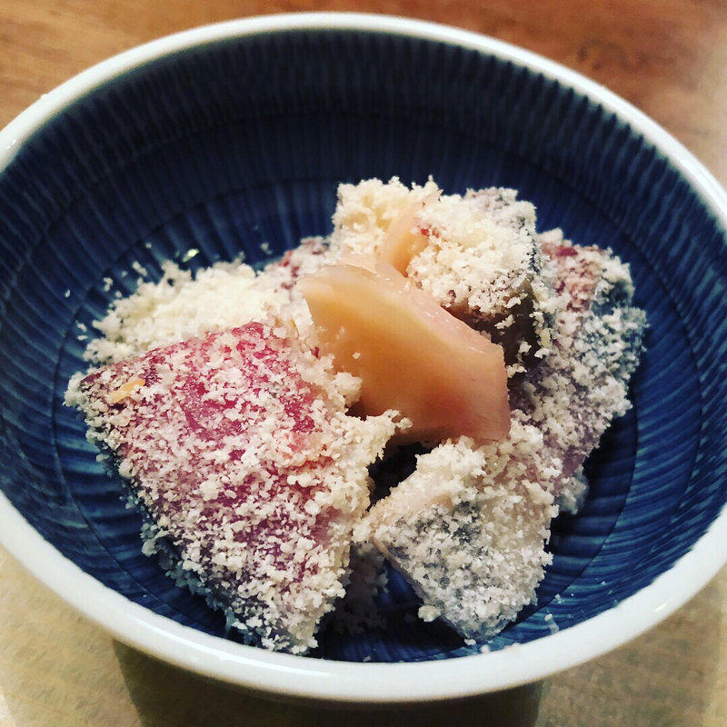 しめ鯖のおからかけ(馬場頭ふろ)