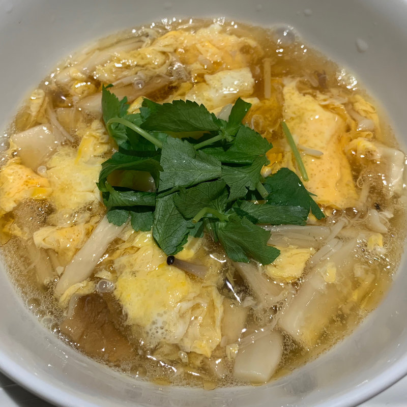 きのこ卵とじそうめん(そそそ)