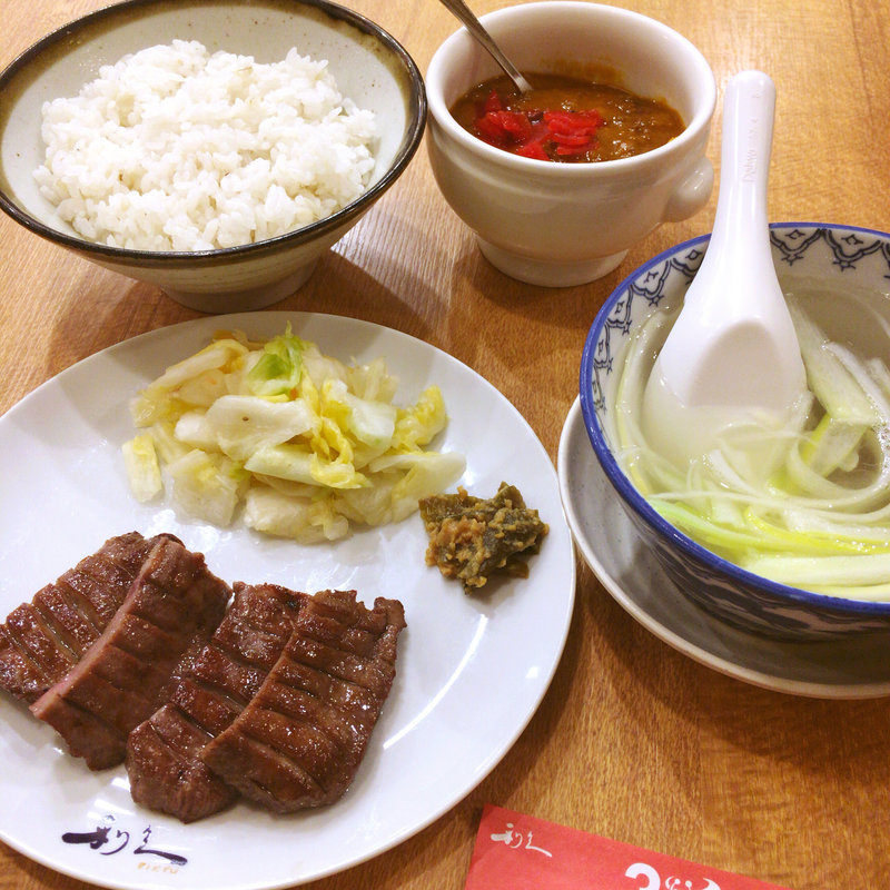 〇得利久セット(牛たん炭焼 利久 あべのハルカスダイニング店)