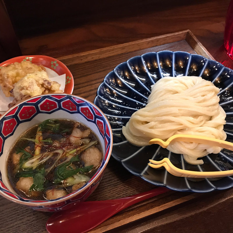 ぷるぷるホルモンつけ麺定食(つけウドン専門ト酒ト料理 花雷 烏丸店)