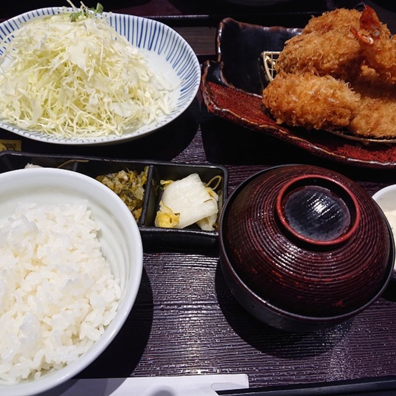 かきふらいとヒレ膳(とんかつ濵かつ セブンパークアリオ柏店)