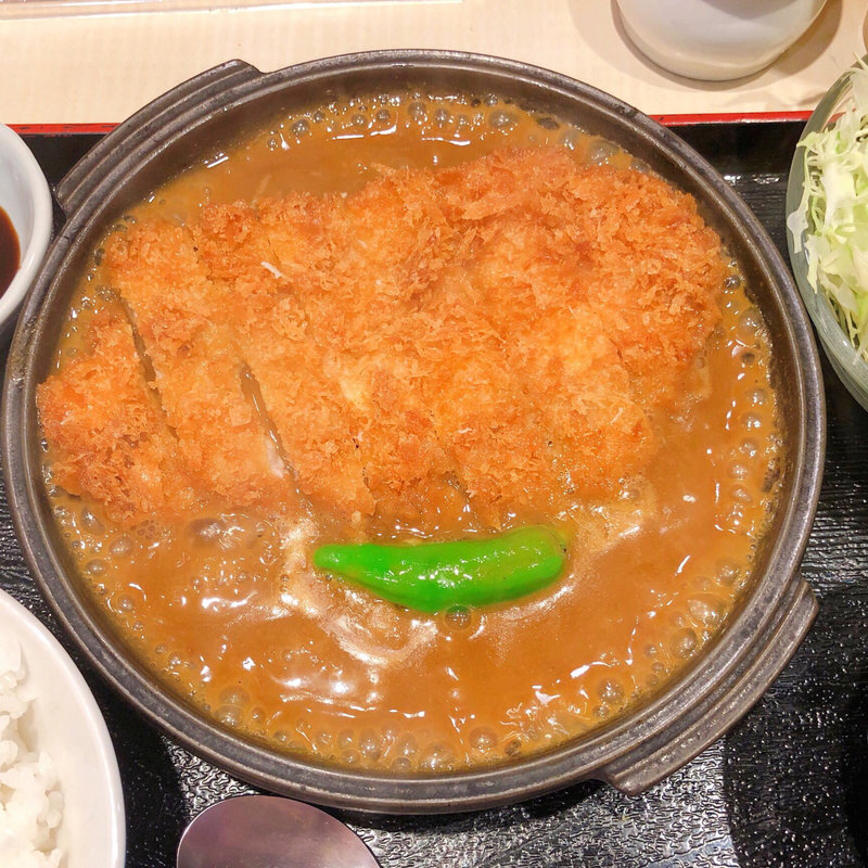 ロースカツ膳 +カレー(にし邑)