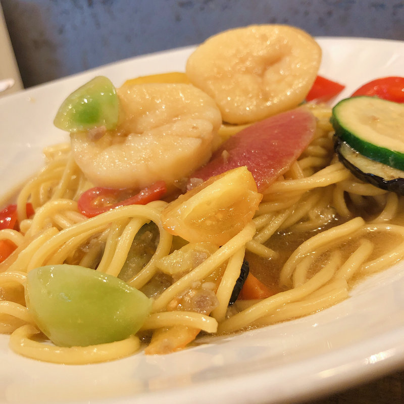10種野菜の焦がし醤油パスタ(Italian Kitchen VANSAN  南越谷店)