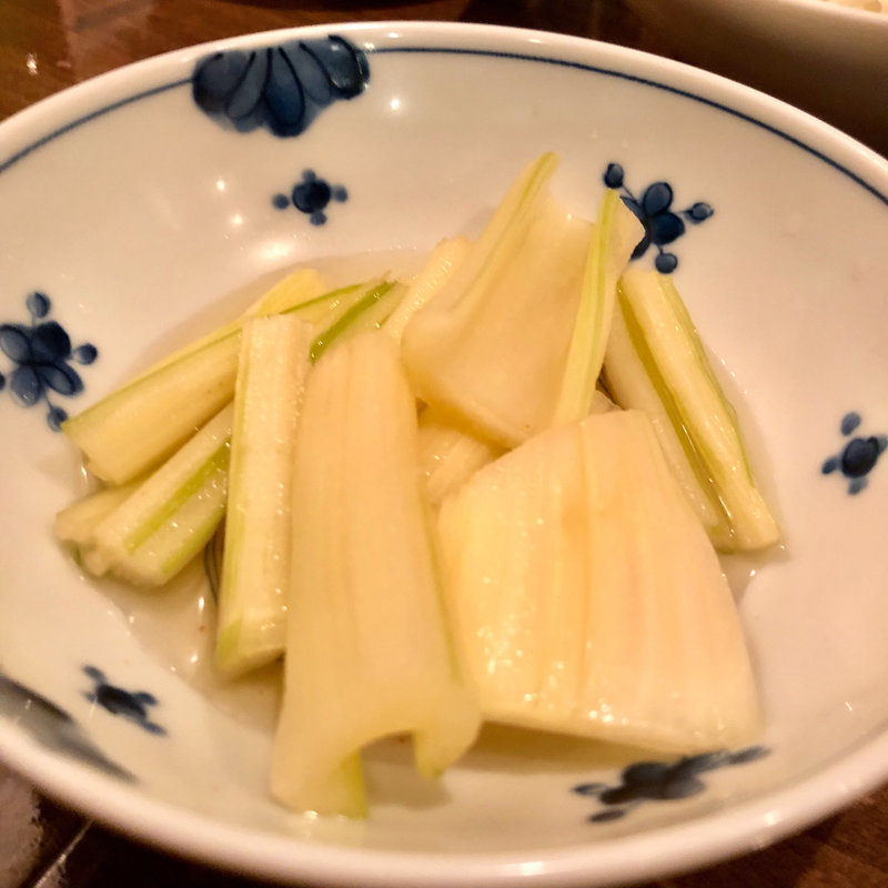 セロリの漬物(ピース餃子)