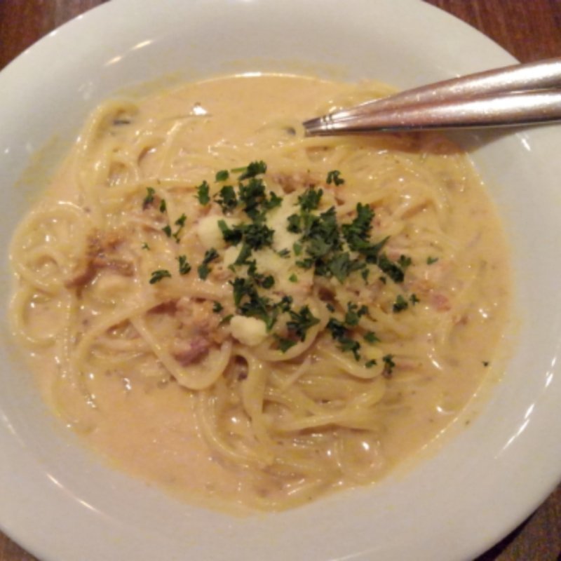 蟹とウニウニクリームパスタ(ワイン食堂 浅草橋バンバール)