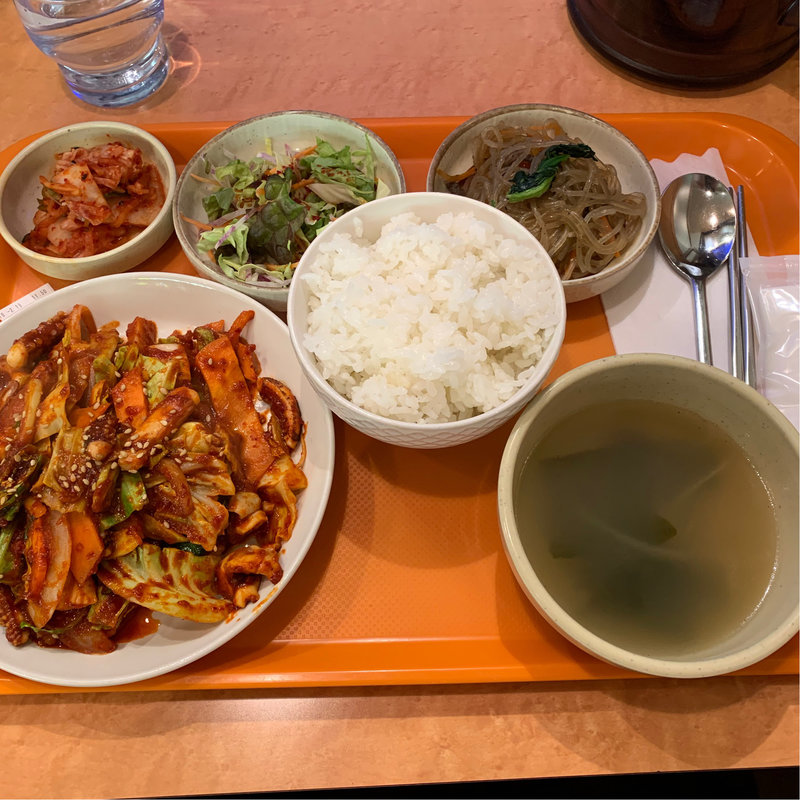 イカ炒め定食(扶餘(プヨ) 電力ビル店)