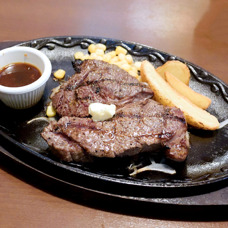 若姫牛元祖けんステーキハーフ 225g(ステーキハンバーグ＆サラダバー けん 丸亀店 )