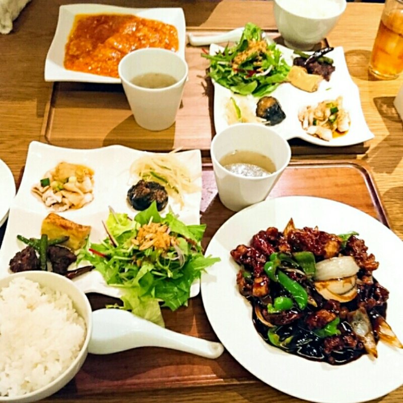 豚肩ロースの黒酢スブタ定食(中国菜四合院凛丹)