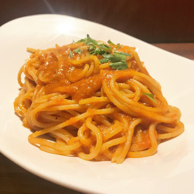 渡り蟹のトマトソーススパゲッティ(Osteria Doppio Gusto)