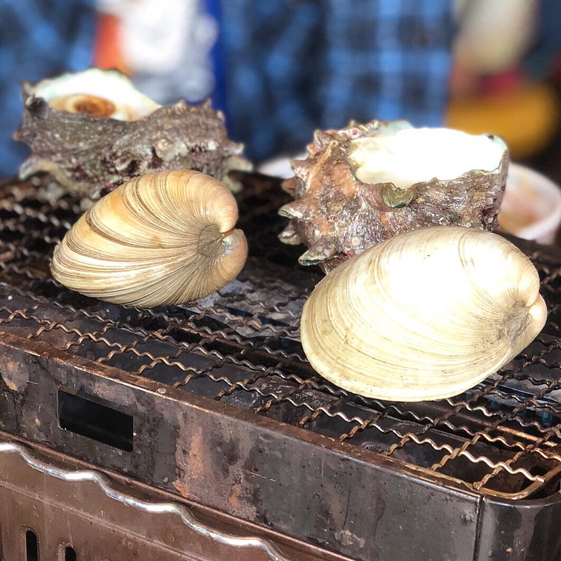 さざえとハマグリ(磯丸水産 中洲国体道路店)
