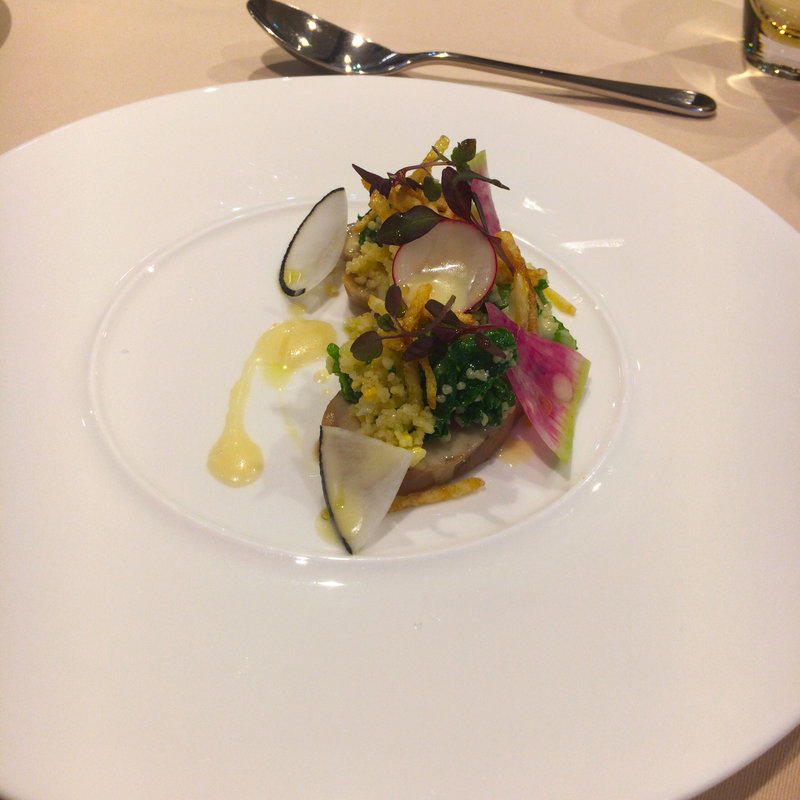 寒鰤の燻製 サラダ仕立て(ラ メゾン フィニステール)