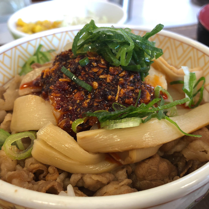 食べラー・メンマ牛丼(すき家 博多BP店 )