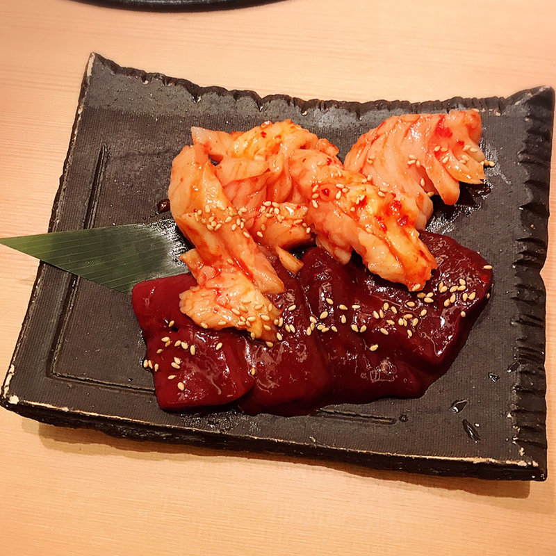 上ミノ+新鮮レバー(肉亭いちゆく)