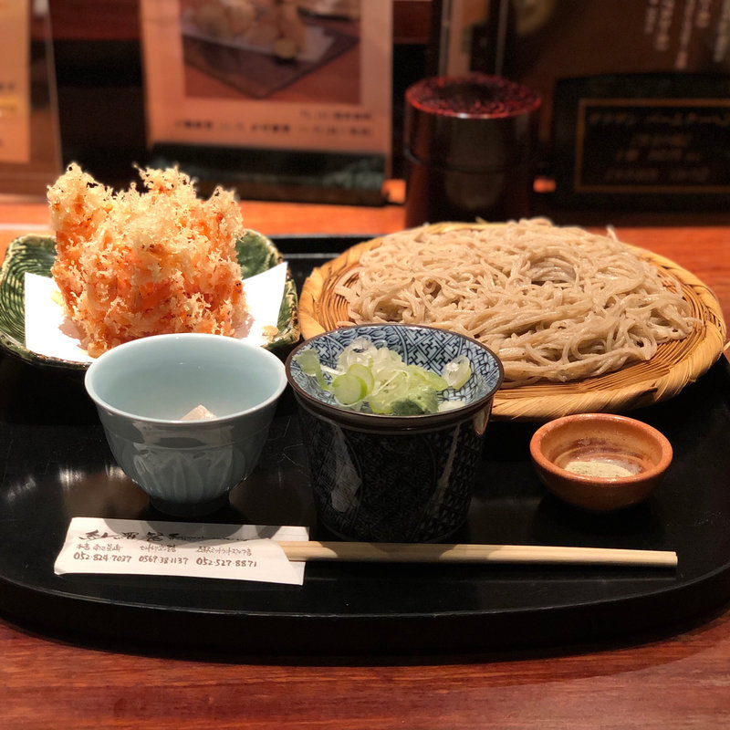 桜海老かき揚げと二八蕎麦(紗羅餐 ミッドランドスクエア店)