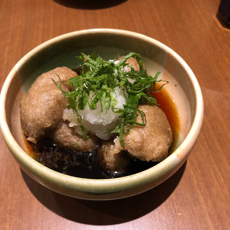 揚げ出し蕎麦がき(手打ちそば 毘沙門)