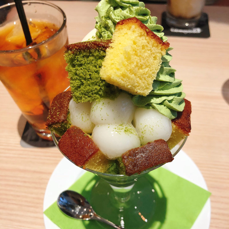 二種のカステラの和パフェ(文明堂カフェ)