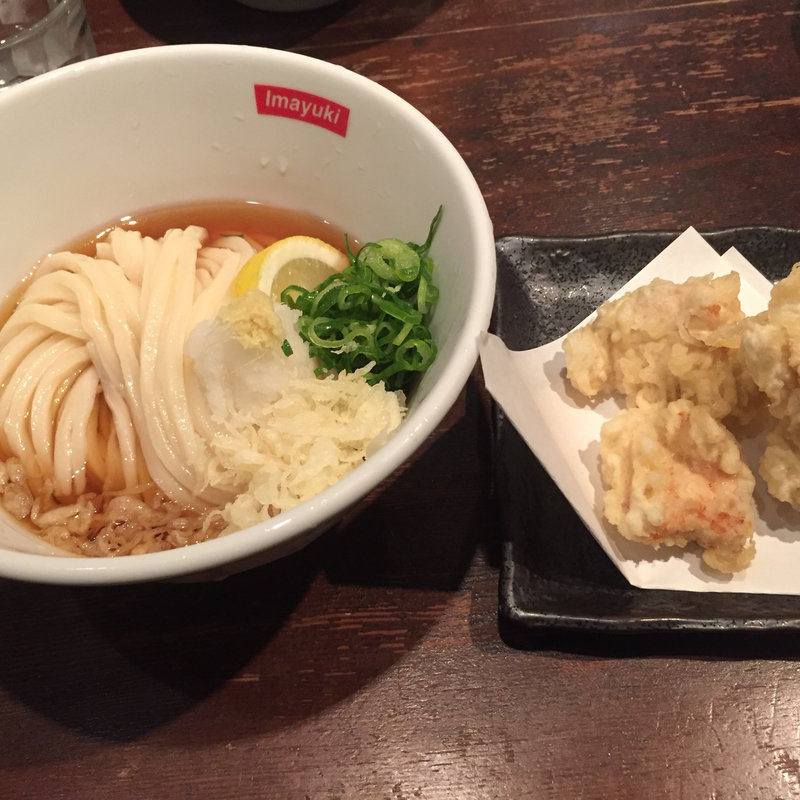 かしわ天ぶっかけ(讃岐うどん今雪)