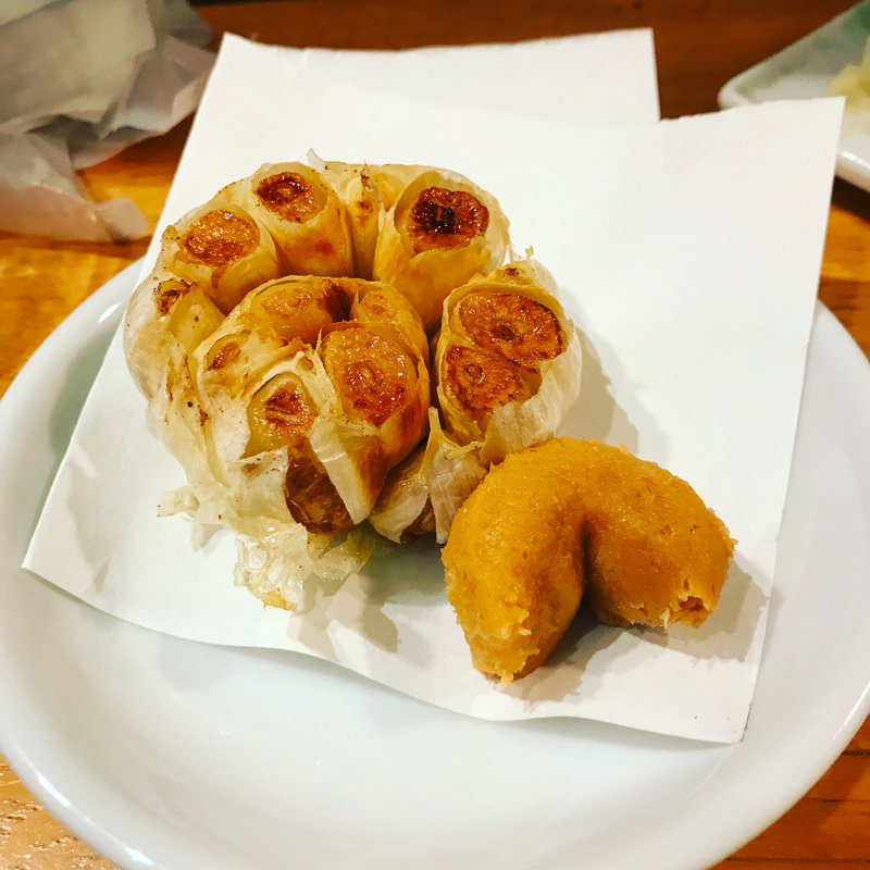 にんにく◯揚げ(名物やきとん　とみちゃん)