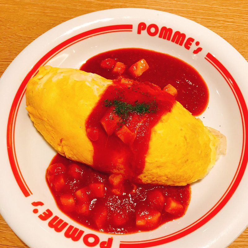 モッツァレラチーズのトマトソースオムライス SS(ポムの樹 コピス吉祥寺店)