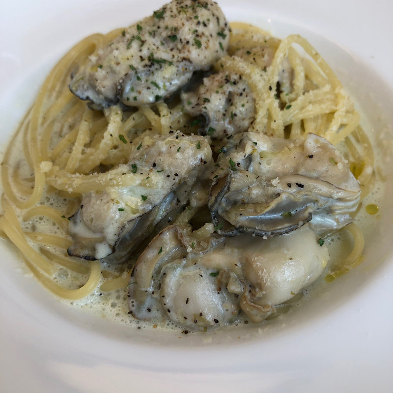 牡蠣と青のりのクリームパスタ(オイッティ マルシャン)