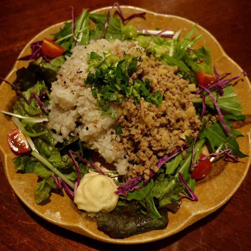 ジンジャーライス(生姜、筍、豚挽肉、三ッ葉)(Tsukikoya Coffee Roaster 山の上店)