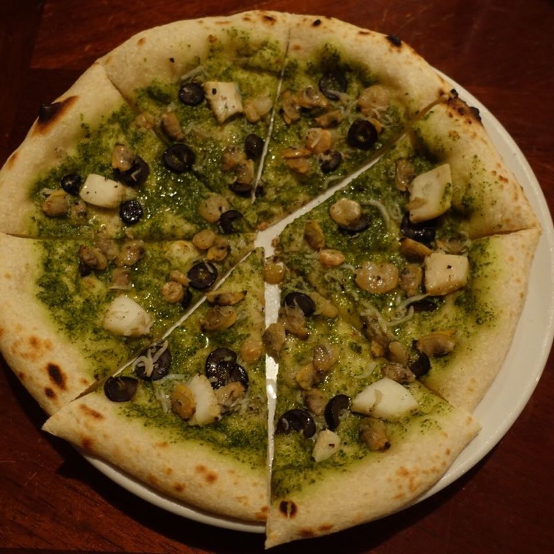 シーフードとチーズ（ジェノベーゼorトマトソース）(Tsukikoya Coffee Roaster 山の上店)