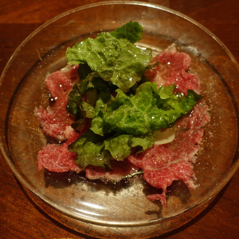 霜降り和牛のカルパッチョ(Tsukikoya Coffee Roaster 山の上店)