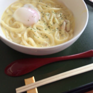 カルボナーラうどん(箱館山レストラン・第2ヒュッテ )